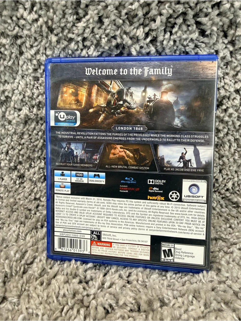 Assassin's Creed Syndicate for PS4 - Blue Case